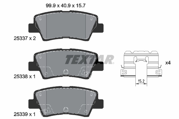 Тормозные колодки TEXTAR 2533709