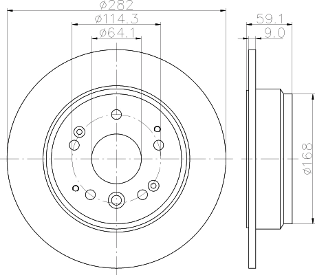 Диск тормозной задний HELLA/BEHR/PAGID 8DD 355 120-321