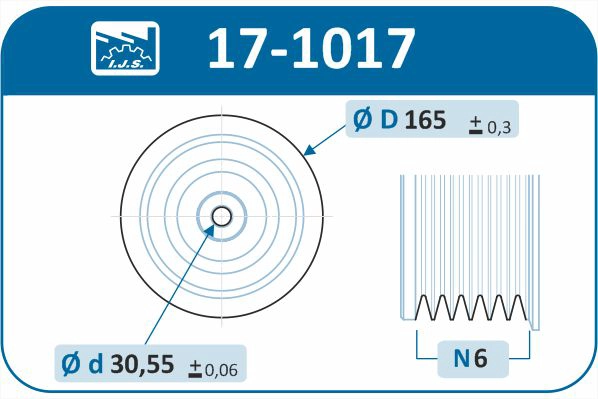 Комплект ременных шкивов коленчатый вал IJS GROUP 17-1017