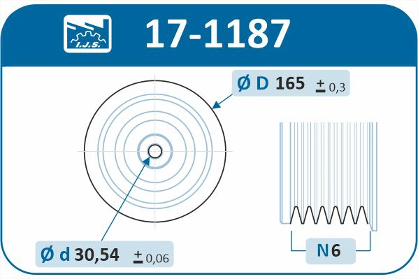 Ременный шкив коленчатый вал IJS GROUP 17-1187