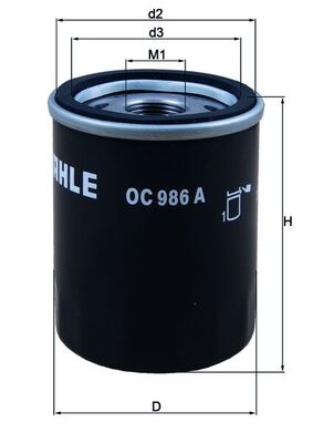 Масляный фильтр MAHLE/KNECHT OC986A