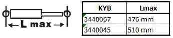 Амортизатор подвески KYB 3440067