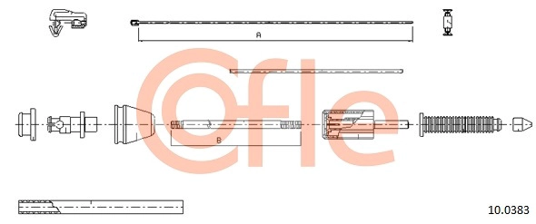 Трос газа COFLE 92.10.0383