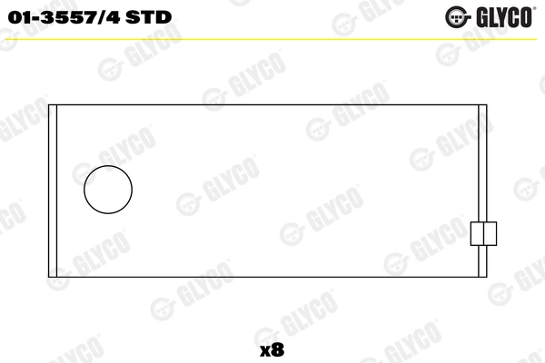 Шатунный подшипник GLYCO 01-3557/4 STD