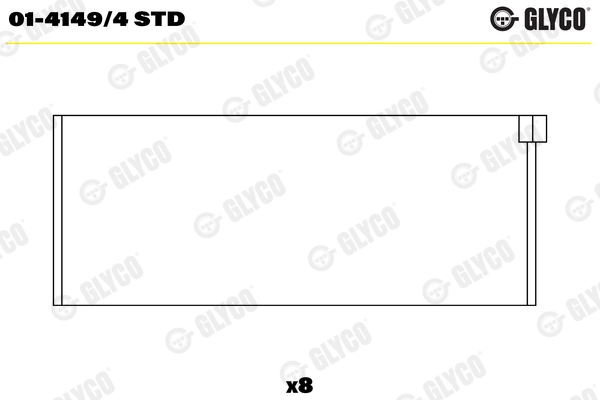 Шатунный подшипник GLYCO 01-4149/4 STD