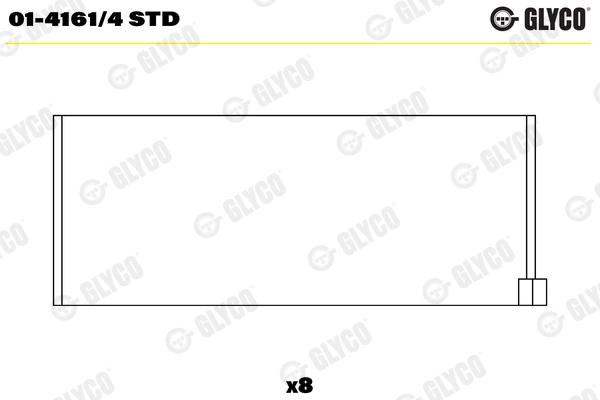 Шатунный подшипник GLYCO 01-4161/4 STD