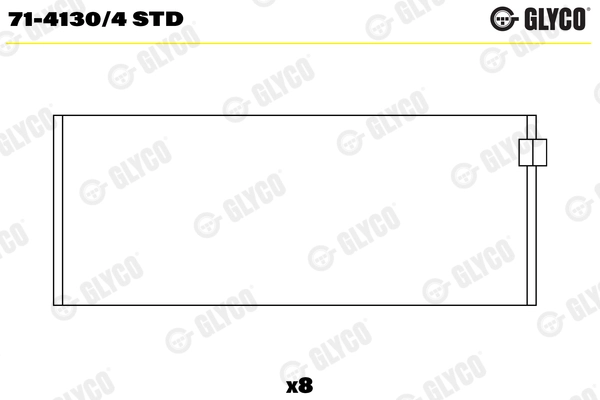 Шатунный подшипник GLYCO 71-4130/4 STD