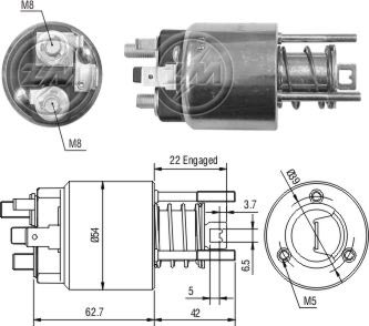 Тяговое реле стартера ZM ZM1-395