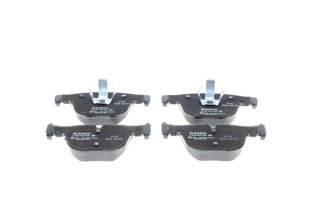 Комплект тормозных колодок дискового тормоза BOSCH 0986494786