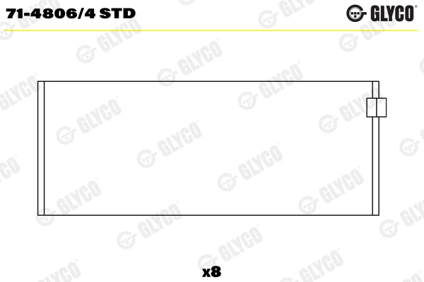 Шатунный подшипник GLYCO 71-4806/4 STD