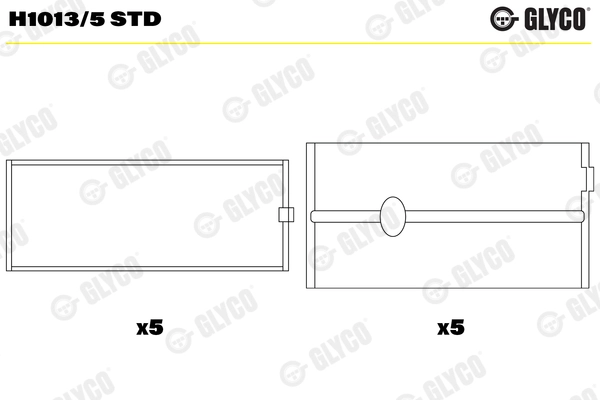 Подшипник коленвала GLYCO H1013/5 STD