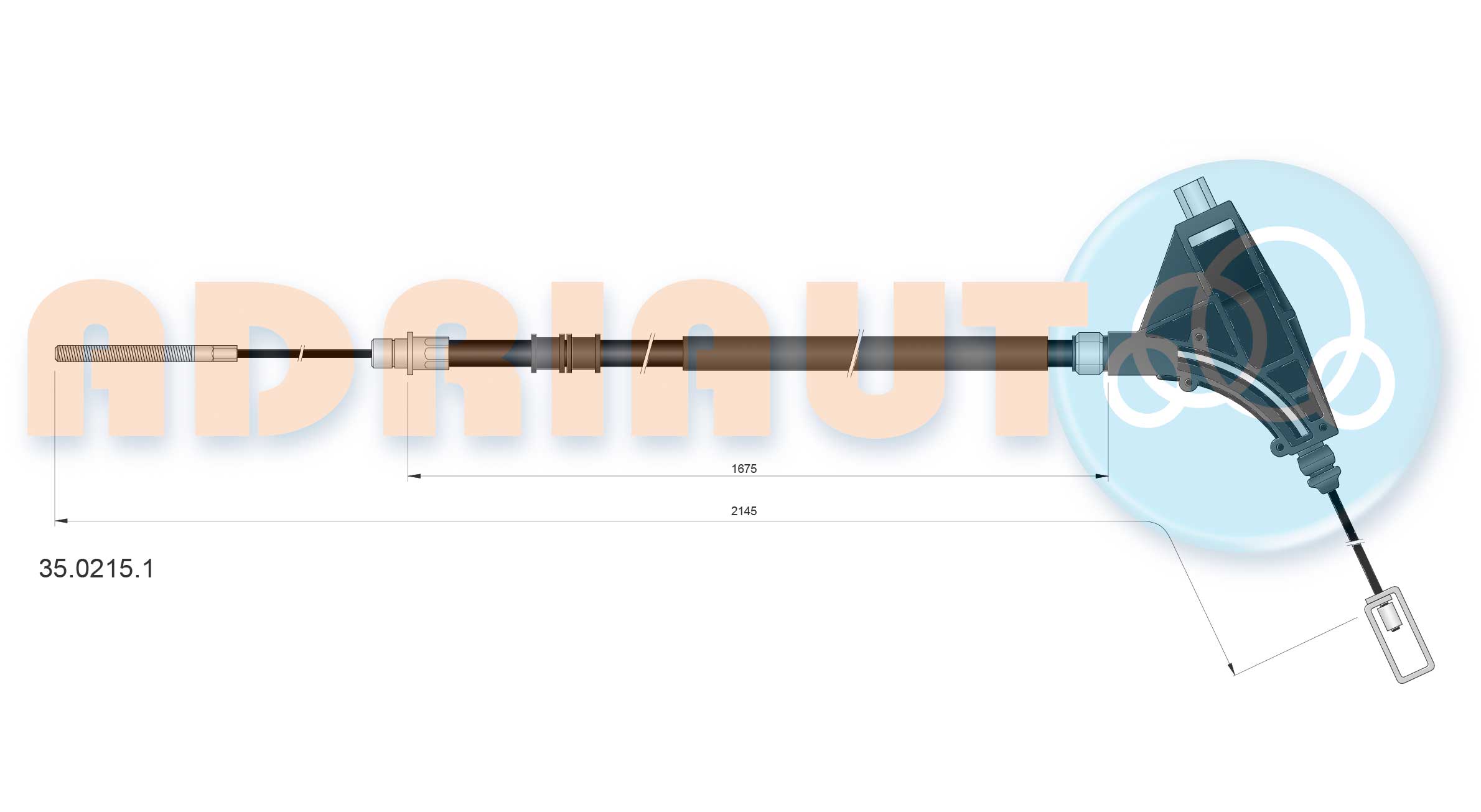 Трос стояночного тормоза ADRIAUTO 35.0215.1