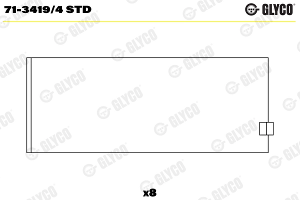 Шатунный подшипник GLYCO 71-3419/4 STD