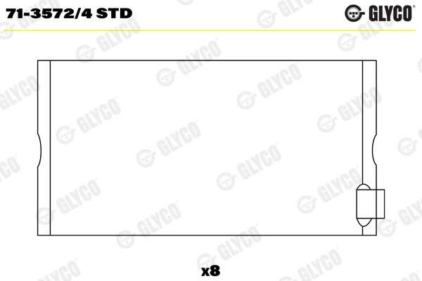 Шатунный подшипник GLYCO 71-3572/4 STD