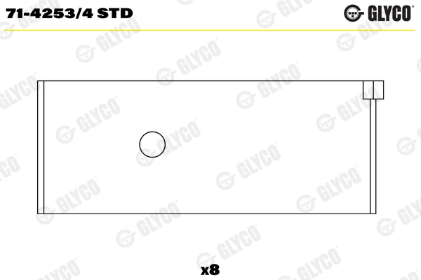 Шатунный подшипник GLYCO 71-4253/4 STD