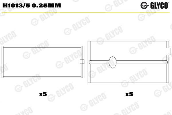 Вкладыши двигателя GLYCO H1013/50.25MM