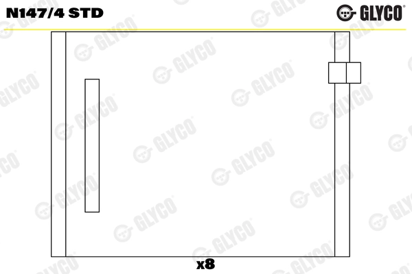 Вкладыши двигателя GLYCO N147/4 STD