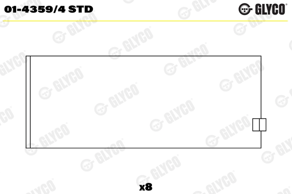 Шатунный подшипник GLYCO 01-4359/4 STD