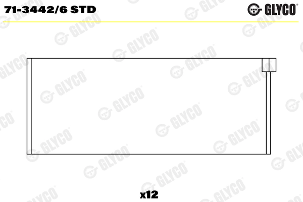 Шатунный подшипник GLYCO 71-3442/6 STD