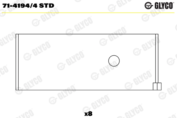 Шатунный подшипник GLYCO 71-4194/4 STD