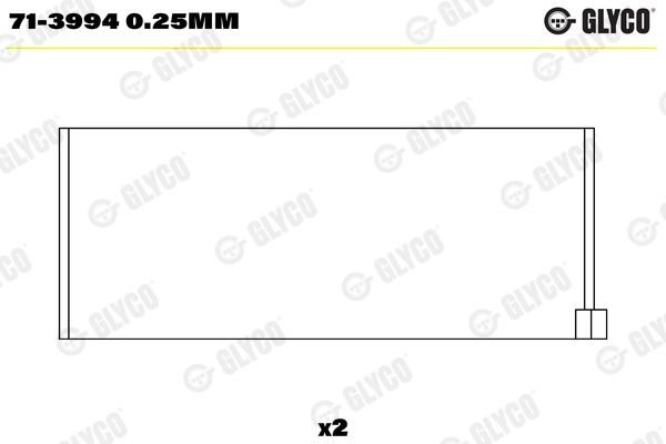Шатунный подшипник GLYCO 71-3994 0.25MM