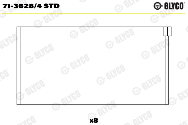 Шатунный подшипник GLYCO 71-3628/4 STD