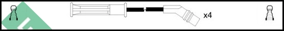 Комплект проводов зажигания TRW LUC4103