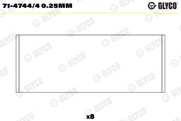 Шатунный подшипник GLYCO 71-4744/4 0.25MM