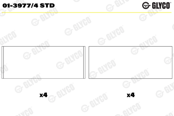 Шатунный подшипник GLYCO 01-3977/4 STD