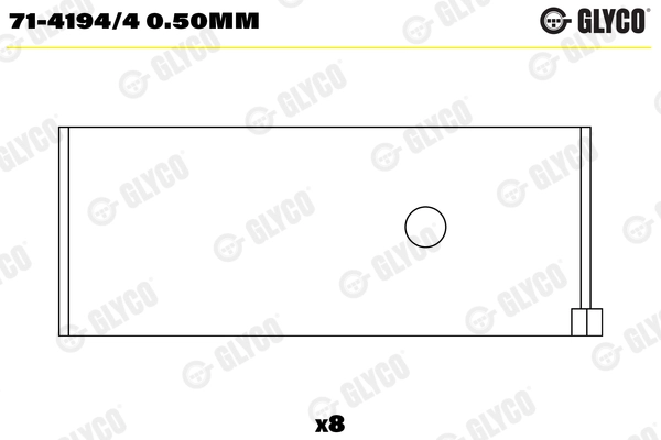 Шатунный подшипник GLYCO 71-4194/4 0.50MM