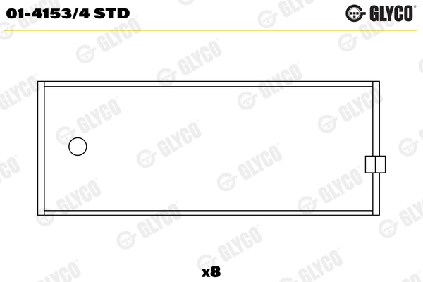 Шатунный подшипник GLYCO 01-4153/4 STD