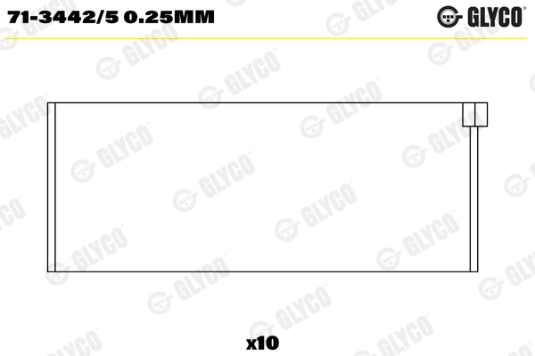 Шатунный подшипник GLYCO 71-3442/5 0.25MM