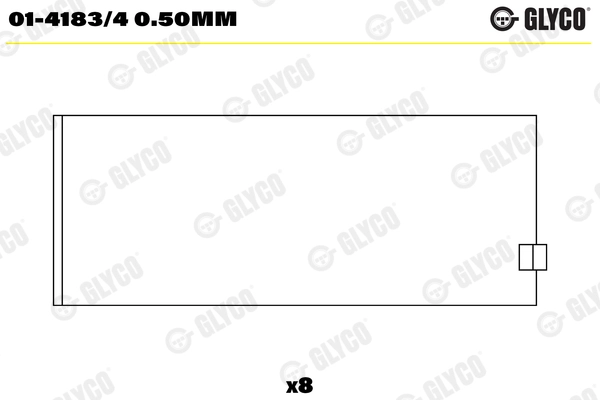 Шатунный подшипник GLYCO 01-4183/4 0.50MM
