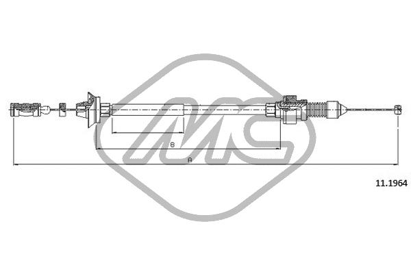 80900 трос газа jumper 25 ds METALCAUCHO 80900