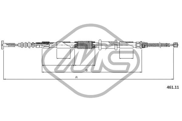 Трос ручника METALCAUCHO 81314