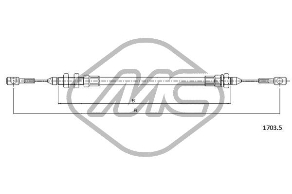 Трос газа METALCAUCHO 81525