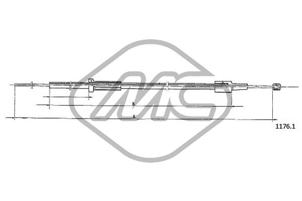 Трос капота METALCAUCHO 81602