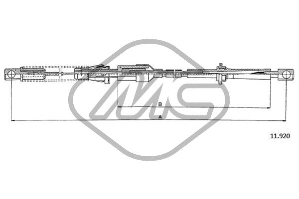 Трос газа METALCAUCHO 81895