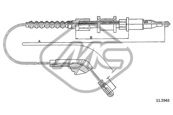Трос ручника METALCAUCHO 82518