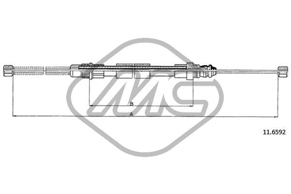 Трос ручника METALCAUCHO 83040