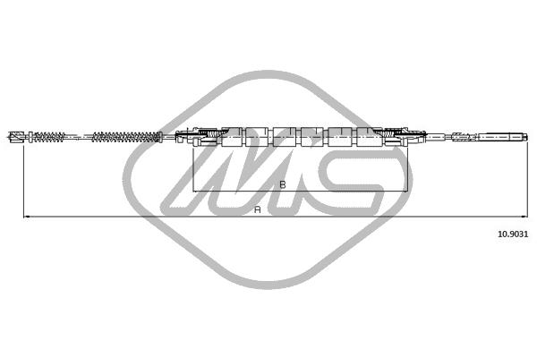 Трос ручника METALCAUCHO 83283