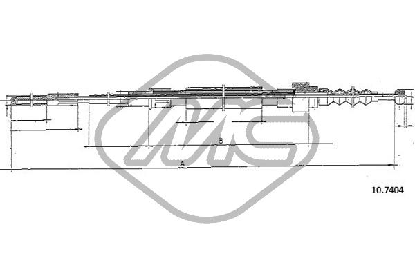 Трос ручника METALCAUCHO 83727