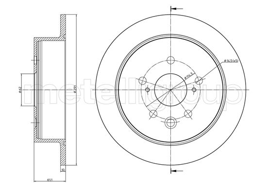 Тормозной диск METELLI 23-1545C