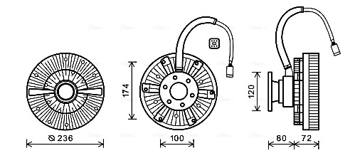 Вискомуфта привода вентилятора AVA QUALITY COOLING REC101