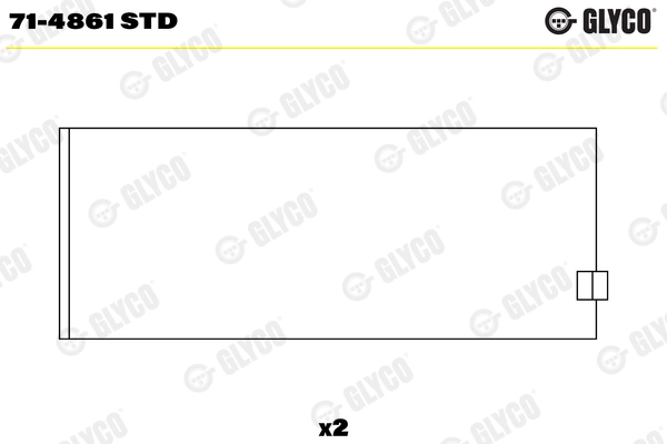 Шатунный подшипник GLYCO 71-4861 STD