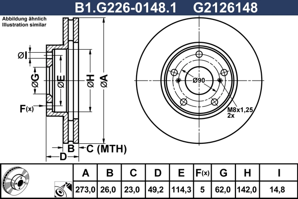 Тормозной диск GALFER B1-G226-0148-1