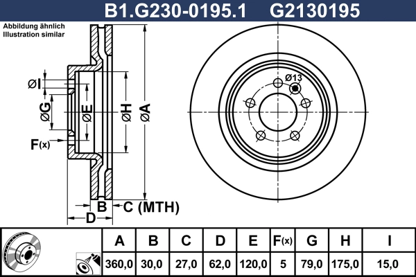 Тормозной диск GALFER B1-G230-0195-1