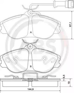 Тормозные колодки A.B.S. 36856