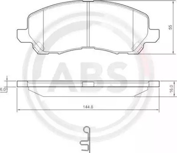Колодки тормозные A.B.S. 37202