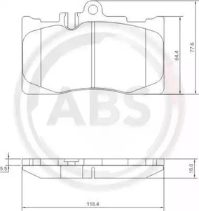 Колодки тормозные дисковые A.B.S. 37261
